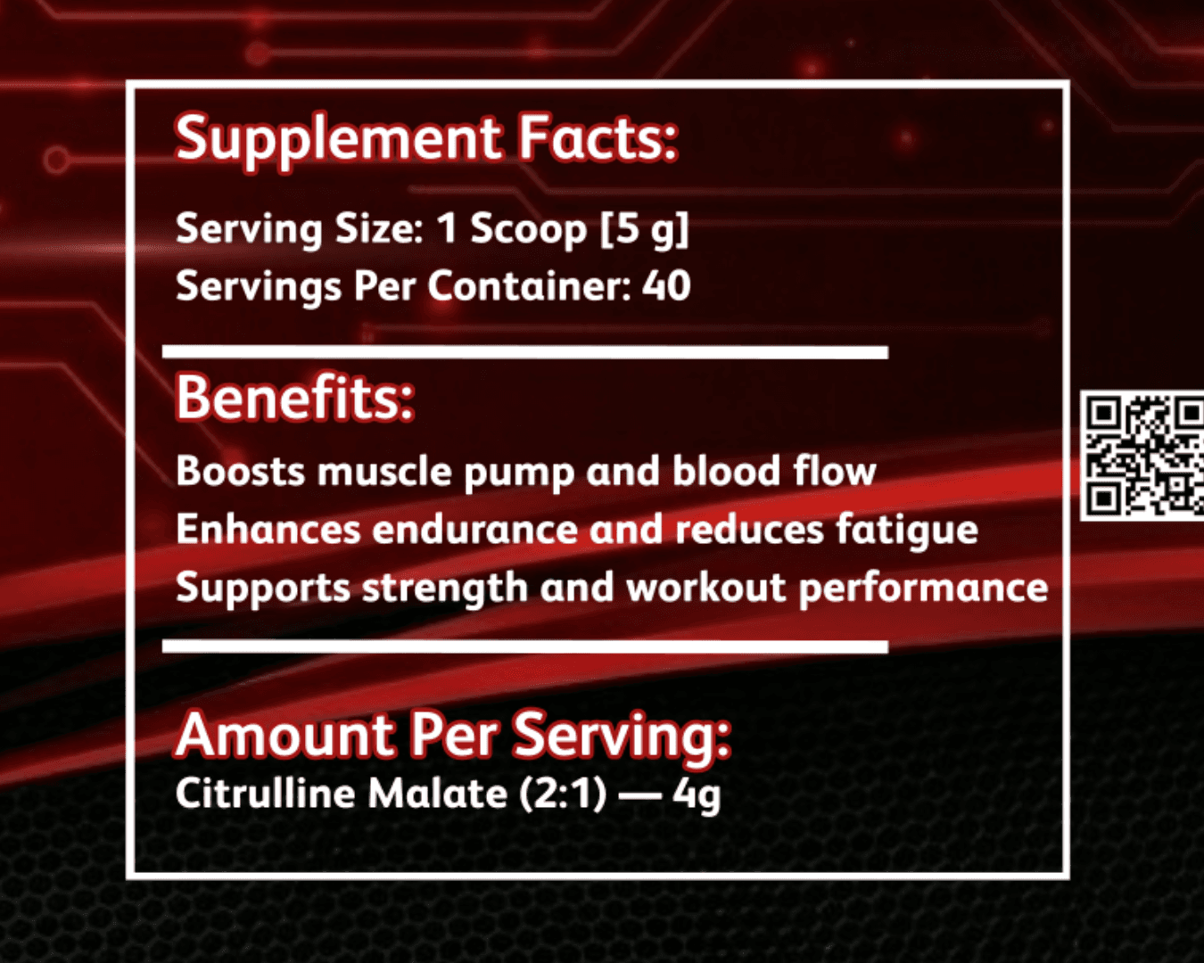Citrulline Malate 2:1 back